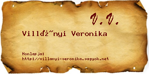 Villányi Veronika névjegykártya